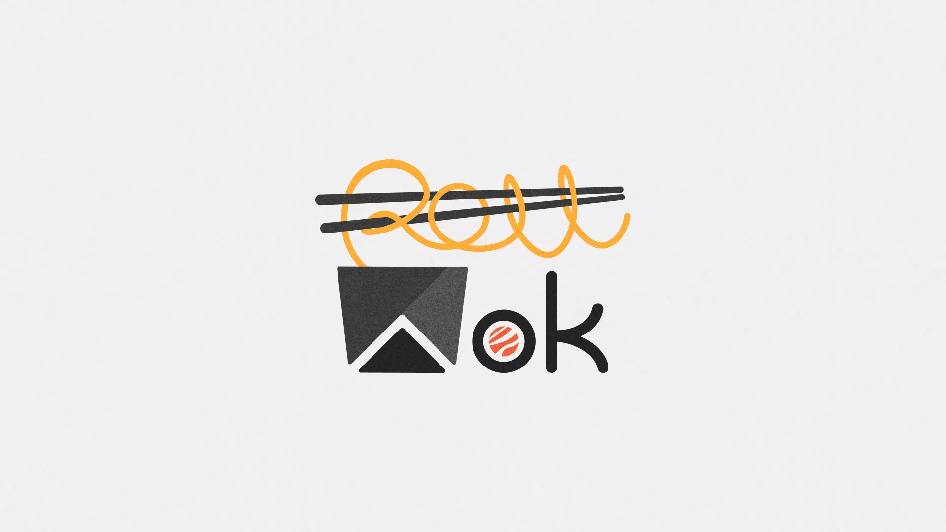 Разработка логотипа суши-бара «Roll Wok Club» в Дно